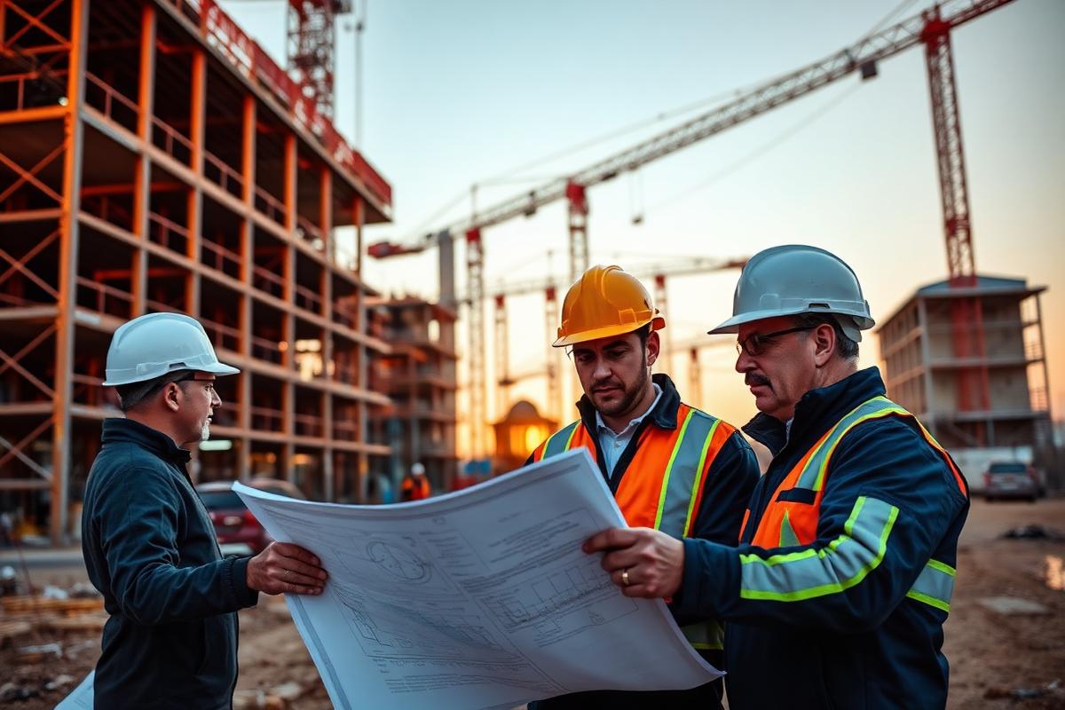Engineering team on site