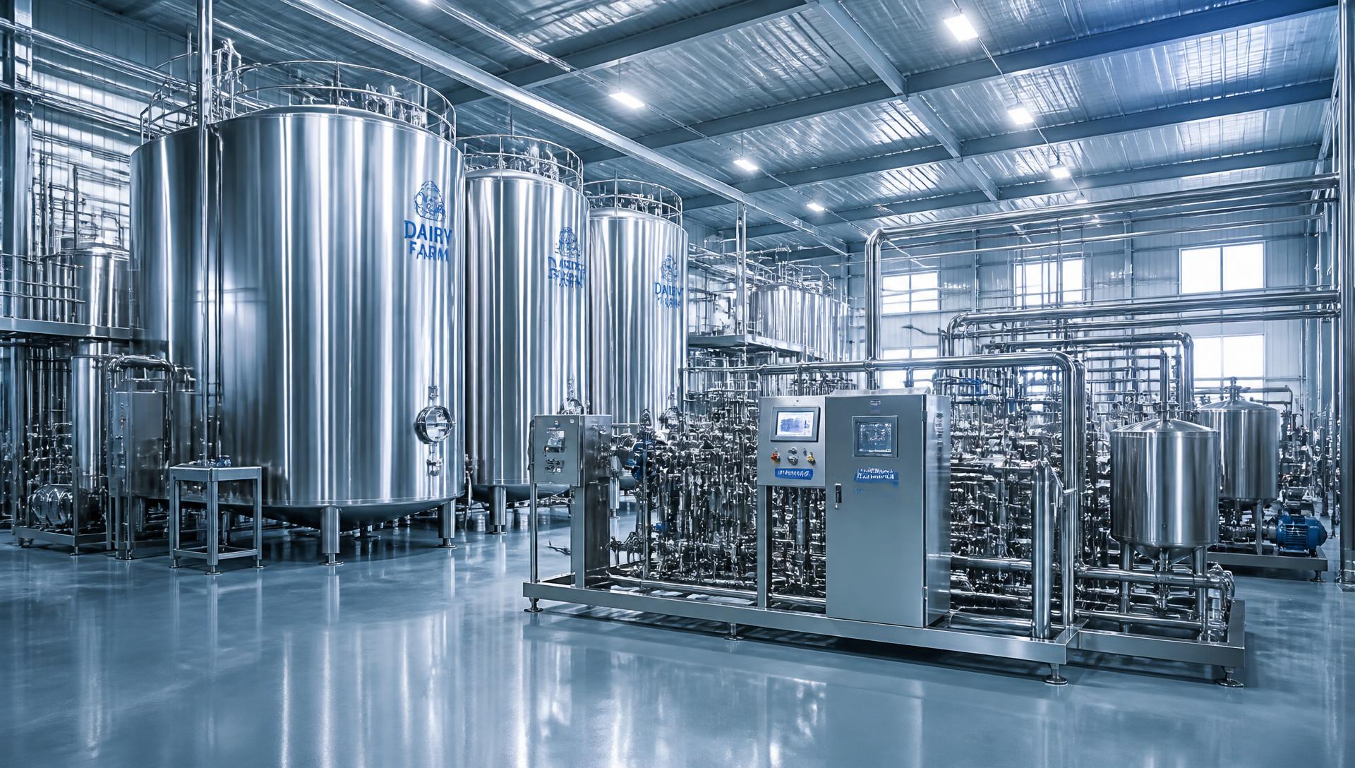 Interior of a modern turnkey dairy processing plant delivered by Virajshree Ventures